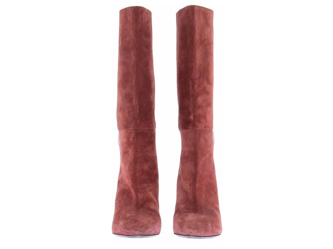 Longchamp Wildlederstiefel Rot Größe 37 - Ansicht 4