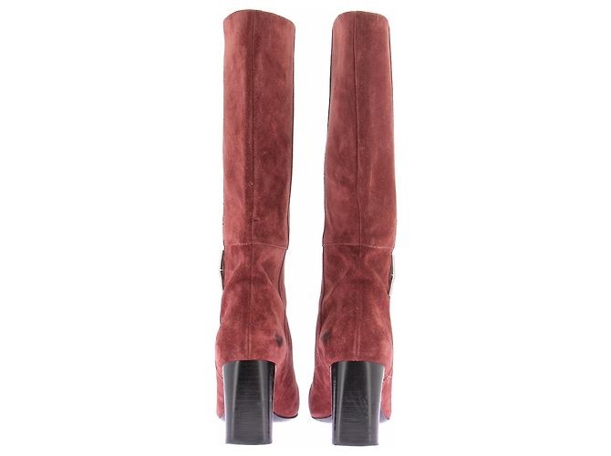 Longchamp Wildlederstiefel Rot Größe 37 - Ansicht 5
