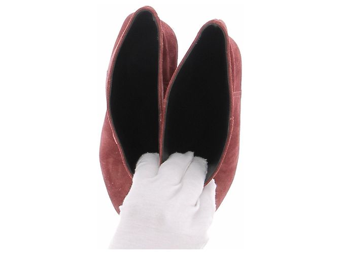 Longchamp Wildlederstiefel Rot Größe 37 - Ansicht 6