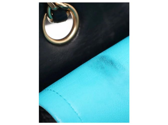 Chanel Borsa Classic Double Flap media in pelle di agnello nera 2002 Nero - vista 11