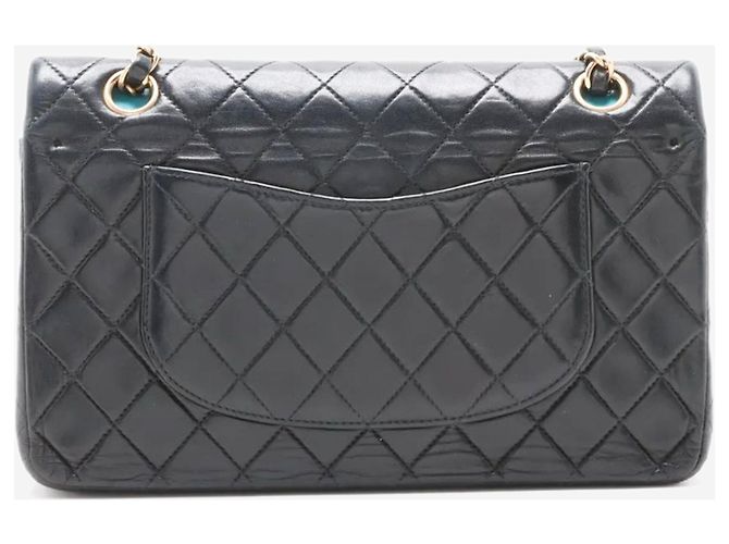 Chanel Borsa Classic Double Flap media in pelle di agnello nera 2002 Nero - vista 2