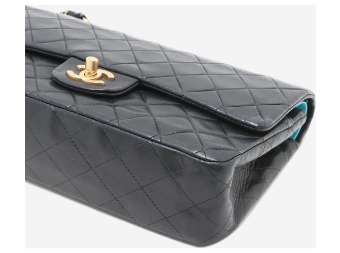 Chanel Borsa Classic Double Flap media in pelle di agnello nera 2002 Nero - vista 3