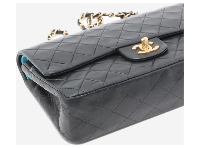 Chanel Borsa Classic Double Flap media in pelle di agnello nera 2002 Nero - vista 4