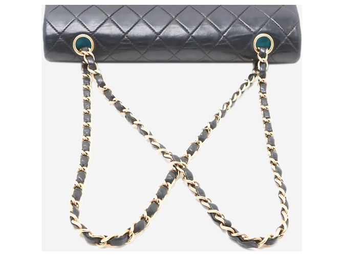 Chanel Borsa Classic Double Flap media in pelle di agnello nera 2002 Nero - vista 5