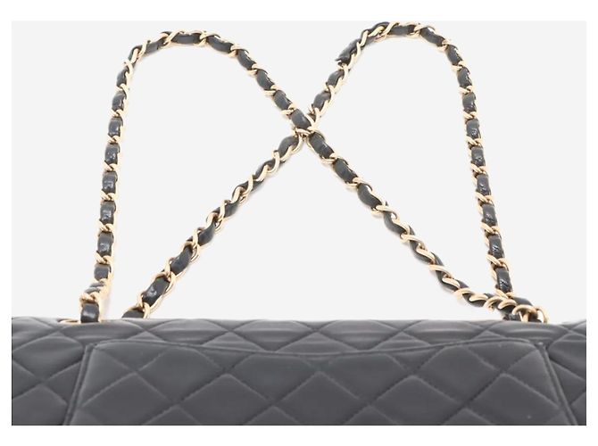 Chanel Borsa Classic Double Flap media in pelle di agnello nera 2002 Nero - vista 6