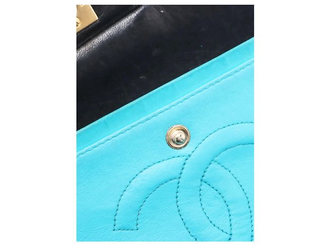 Chanel Borsa Classic Double Flap media in pelle di agnello nera 2002 Nero - vista 9
