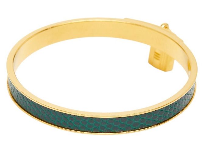 Bracciale Kelly di Hermès con motivo a lucchetto D'oro Verde - vista 2