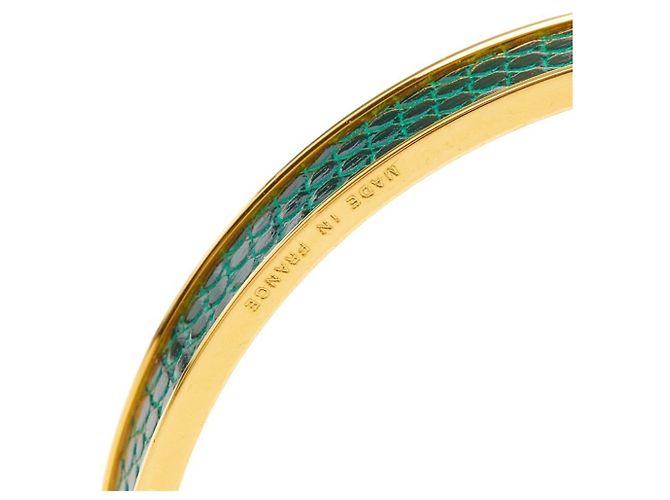 Bracciale Kelly di Hermès con motivo a lucchetto D'oro Verde - vista 5