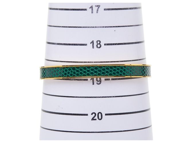 Bracciale Kelly di Hermès con motivo a lucchetto D'oro Verde - vista 6