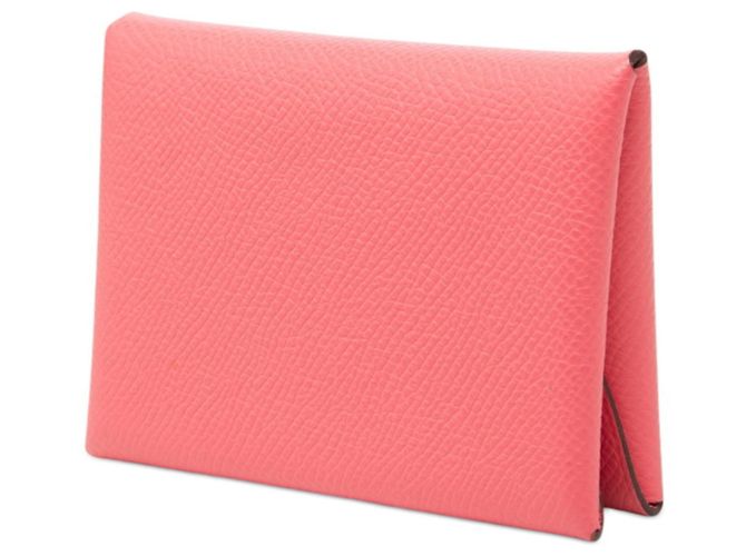 Billetera bi-fold/monedero Calvi Duo de Hermès Rosa - vista 2