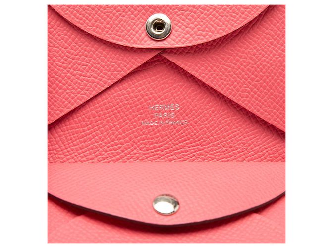 Billetera bi-fold/monedero Calvi Duo de Hermès Rosa - vista 6