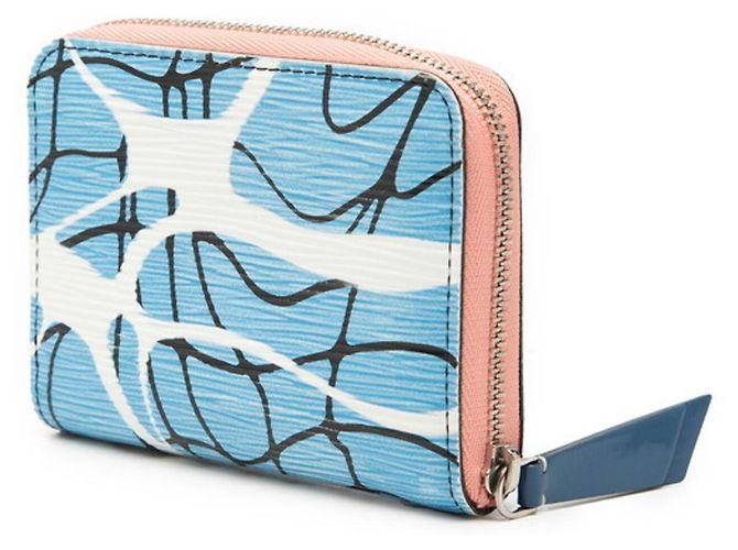 Louis Vuitton Epi Aqua Pattern Zippy Coin Purse Pink Blue - view 2