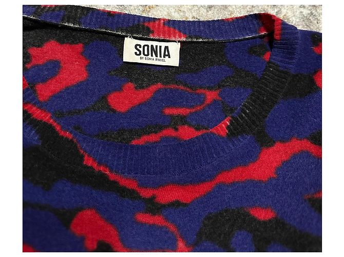Sonia Rykiel Bedruckter Wollpullover Kurz Mehrfarben - Ansicht 6