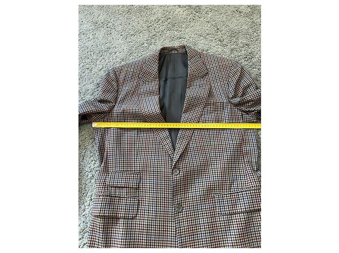 Autre Marque Burberrys Vintage Check Wool Blazer Brown Red Blue Green - view 10