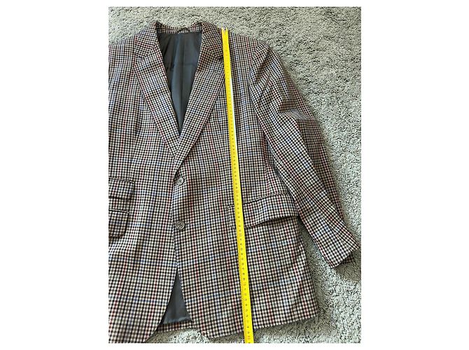 Autre Marque Burberrys Vintage Check Wool Blazer Brown Red Blue Green - view 8