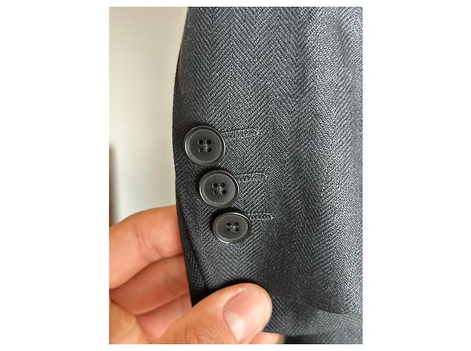 Blazer in lino a spina di pesce grigio per uomo Burberry - vista 5