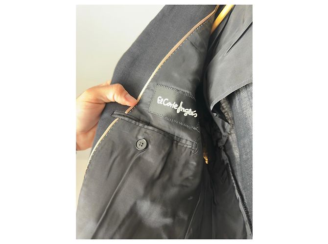 Blazer in lino a spina di pesce grigio per uomo Burberry - vista 6