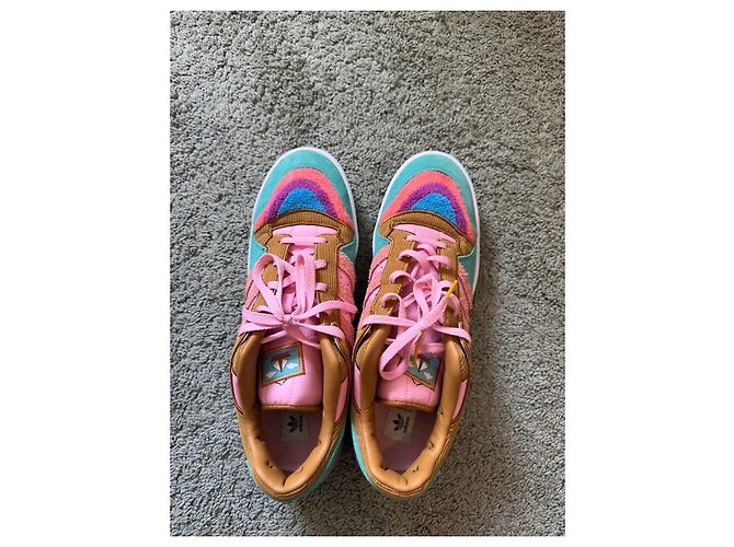 Sneakers Adidas The Simpsons Forum Low "Krusty Burger" Marrone Rosa Blu Verde Giallo - vista 4