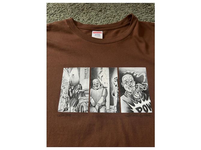 T-shirt Supreme "Pow" Marrone - vista 2