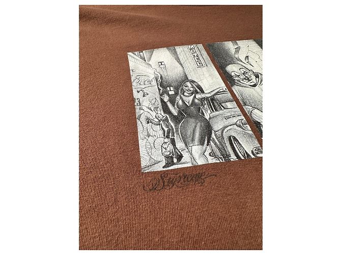 T-shirt Supreme "Pow" Marrone - vista 3