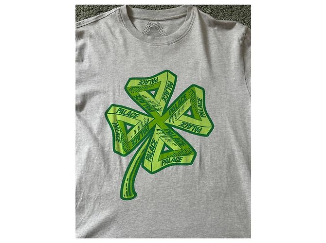 Autre Marque T-shirt Palace Skateboards Strike It Lucky Verde Grigio - vista 2