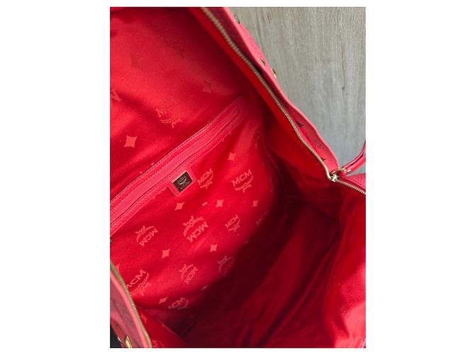 MCM Stark Visetos Rucksack Rot - Ansicht 10