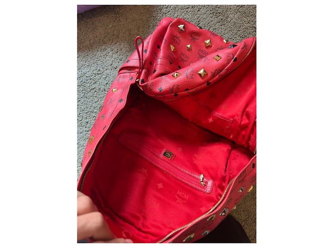 MCM Stark Visetos Rucksack Rot - Ansicht 8