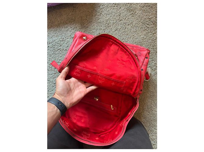 MCM Stark Visetos Rucksack Rot - Ansicht 9