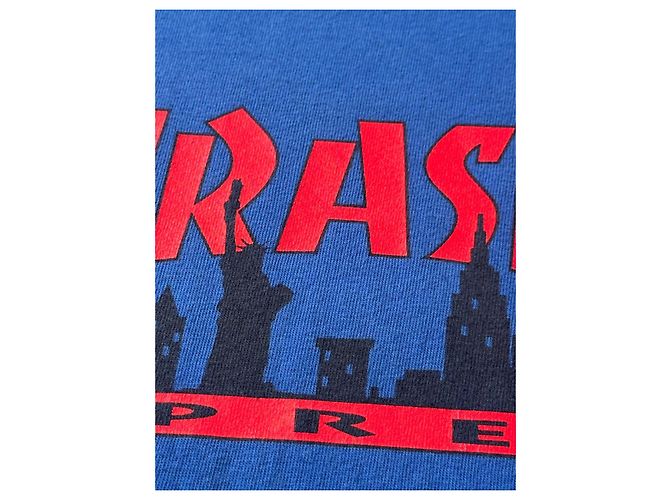 T-shirt Supreme Thrasher Blu - vista 3