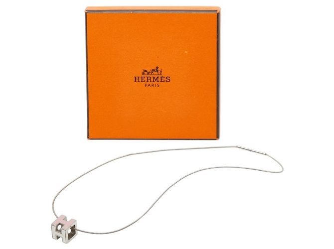 Collar H-Cube Cage d'H de Hermès Plata Rosa - vista 7