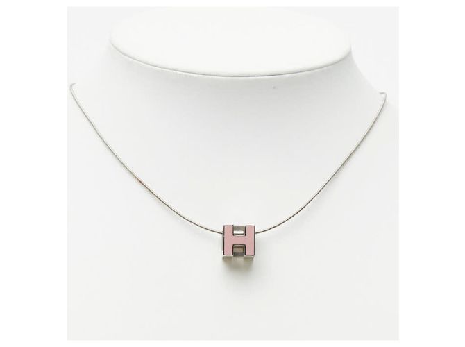 Collar H-Cube Cage d'H de Hermès Plata Rosa - vista 8