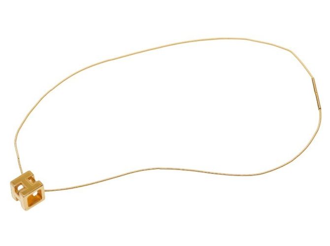 Collar H-Cube Cage d'H de Hermès Dorado - vista 3