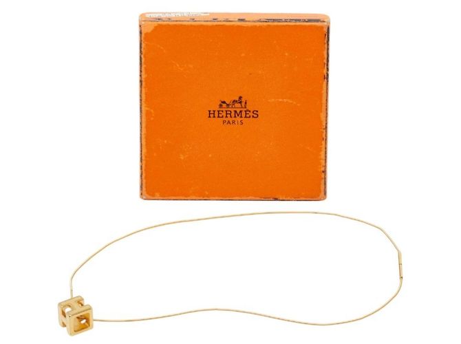Collar H-Cube Cage d'H de Hermès Dorado - vista 8
