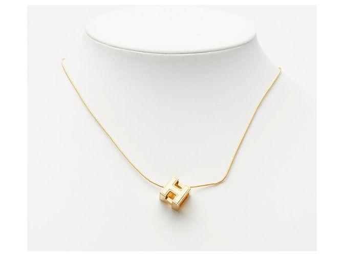 Collar H-Cube Cage d'H de Hermès Dorado - vista 9