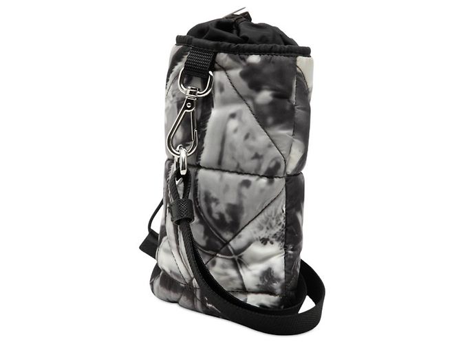 Funda para smartphone con correa de Re-Nylon y placa de logo triangular Prada Negro Blanco - vista 2