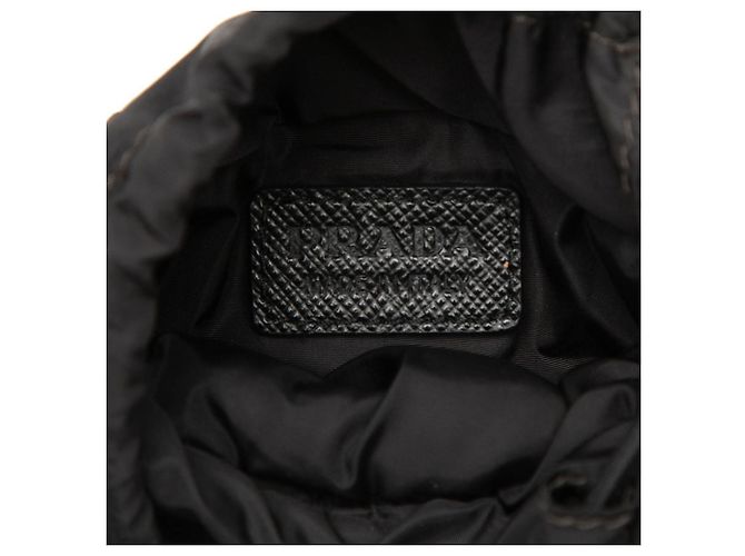 Funda para smartphone con correa de Re-Nylon y placa de logo triangular Prada Negro Blanco - vista 5
