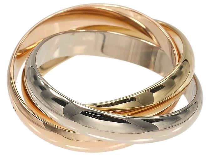 Anello Cartier Trinity in oro rosa bianco e giallo 18K - vista 3