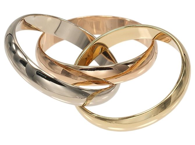 Anello Cartier Trinity in oro rosa bianco e giallo 18K - vista 6