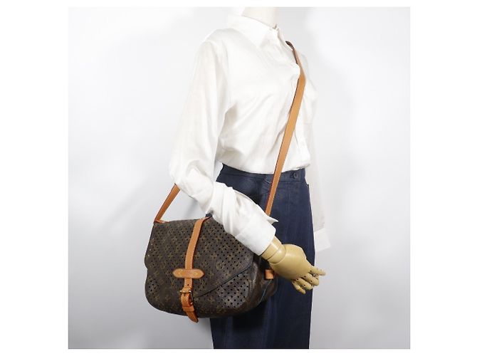 Borsa a Spalla Monogram Perfo Louis Vuitton Marrone - vista 17