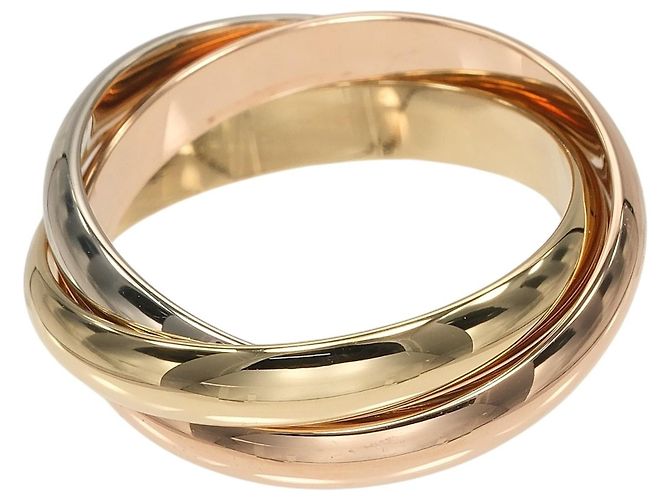 Anello Cartier Trinity in oro rosa bianco e giallo 18K - vista 3
