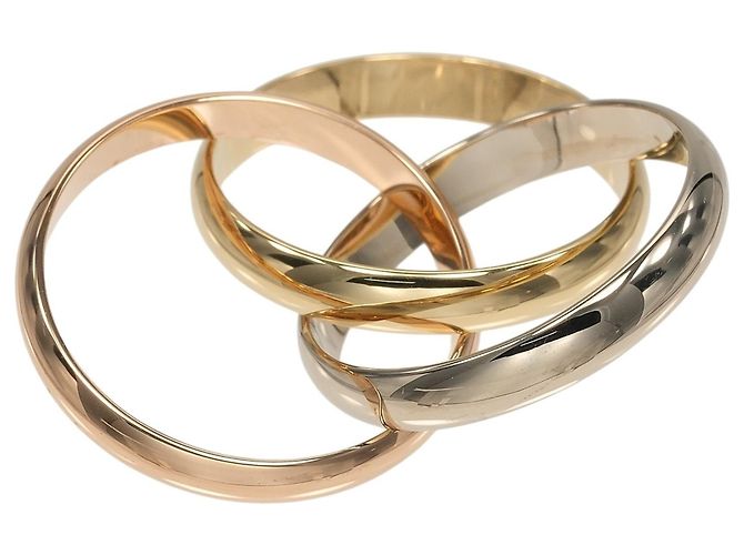 Anello Cartier Trinity in oro rosa bianco e giallo 18K - vista 8