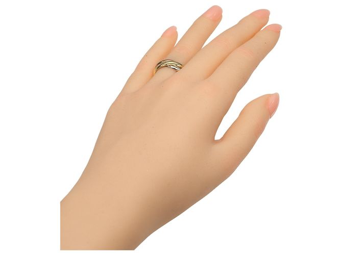 Anello Cartier Trinity in oro rosa bianco e giallo 18K - vista 2