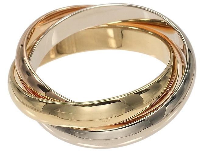 Anello Cartier Trinity in oro rosa bianco e giallo 18K - vista 3