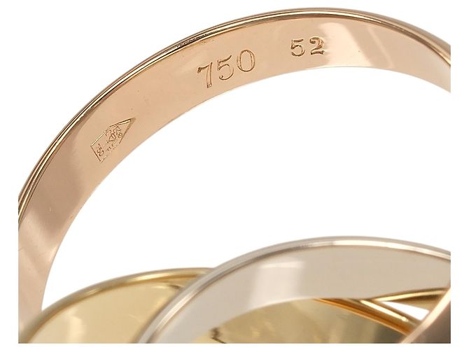 Anello Cartier Trinity in oro rosa bianco e giallo 18K - vista 4