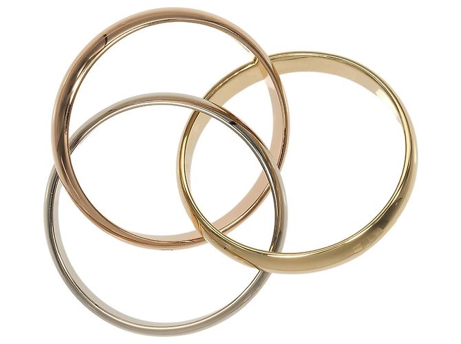 Anello Cartier Trinity in oro rosa bianco e giallo 18K - vista 7