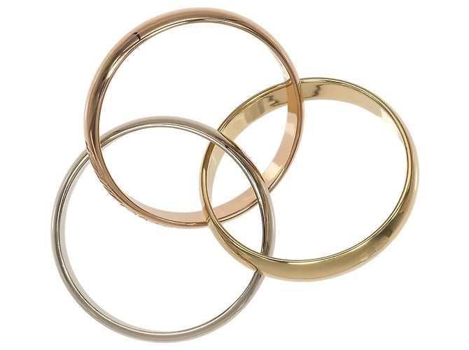 Anello Cartier Trinity in oro rosa bianco e giallo 18K - vista 8
