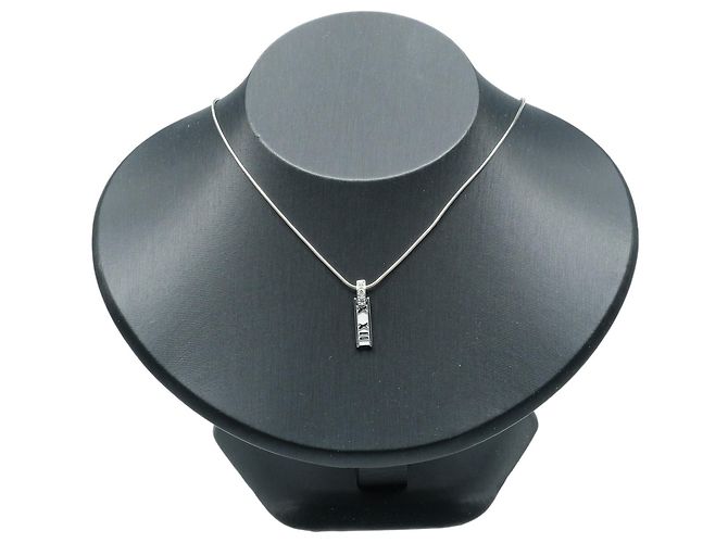 Collana Atlas Bar di Tiffany & Co. in oro bianco 18K con diamante - vista 2