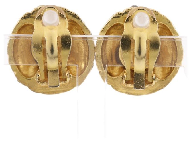 Vintage Matelassé Gold Clip Ohrringe von Chanel Golden - Ansicht 3