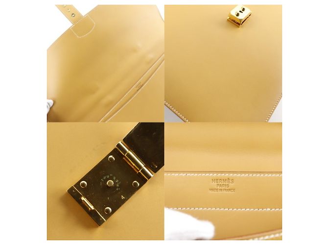 Borsa da lavoro Depeche 38 di Hermès Marrone Giallo - vista 14