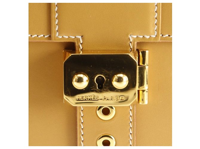 Borsa da lavoro Depeche 38 di Hermès Marrone Giallo - vista 15